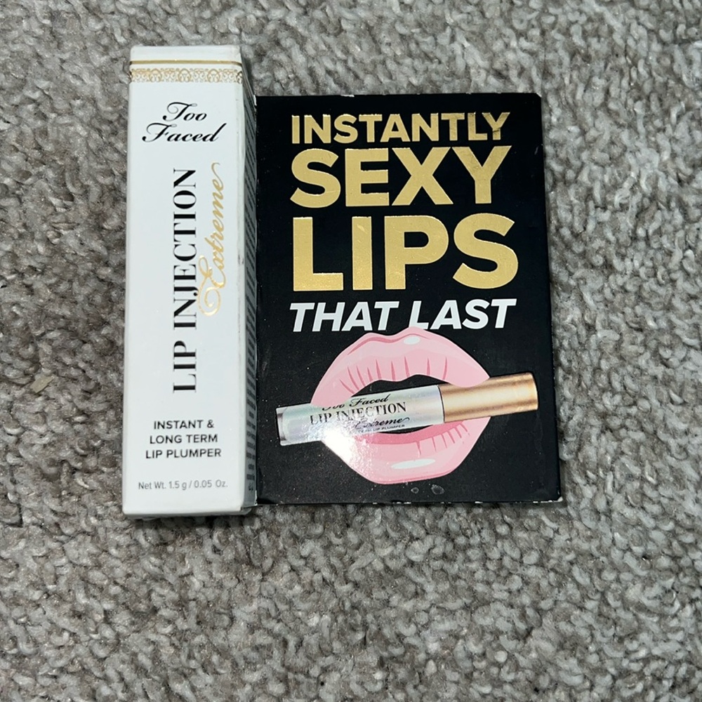 NEW Too Faced Lip Injection Extreme Instant and Long Term Plumper Clear Gloss